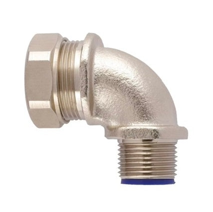 Adaptor 90Deg 16mm Nickel Plated Brass LTP16-M16-C90