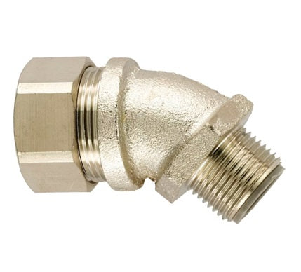 Adaptor 45Deg 16mm Nickel Plated Brass M20 LTP16-M20-C45