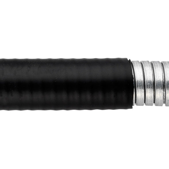 Flex Conduit 25mm Galv Steel PVC Black LTP25B