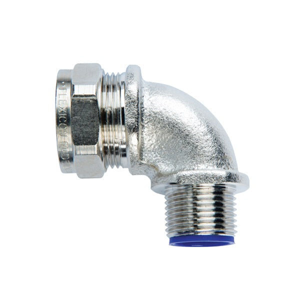 Adaptor 90Deg Nickel Brass M25 LTP25-M25-C90