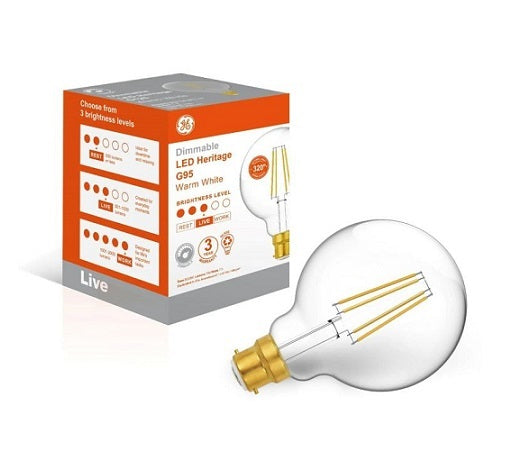 Lamp LED HERITAGE G95 Dim 7.5W 750lm WW BC