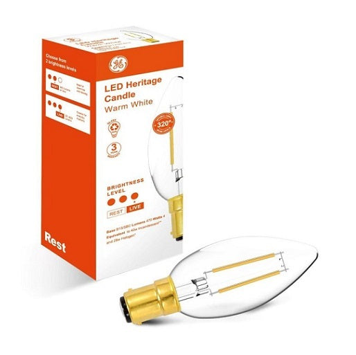 Lamp LED Heritage Candle 4W SBC WW 470lm