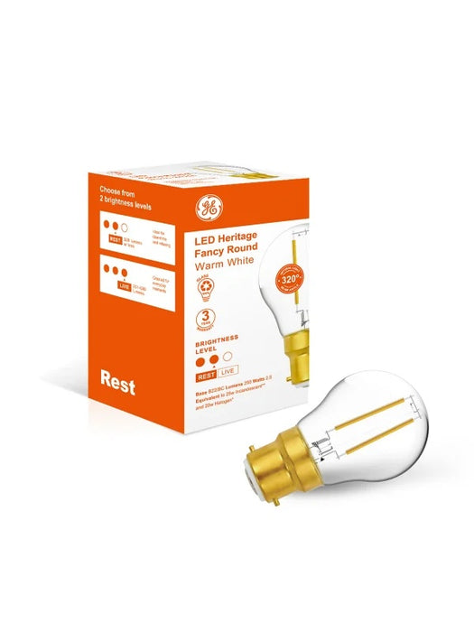 Lamp LED Heritage Lustre 2.5W BC WW 250lm