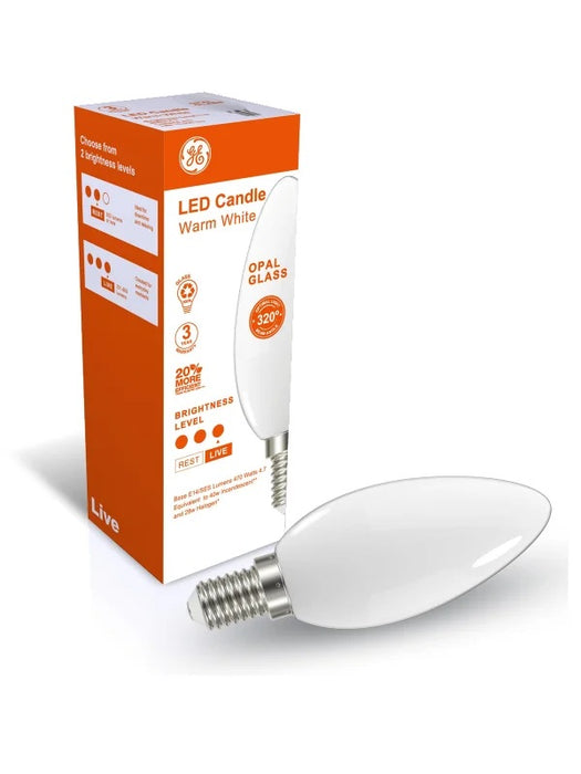 Lamp LED Candle 4.7W SES Opal 470lm WW