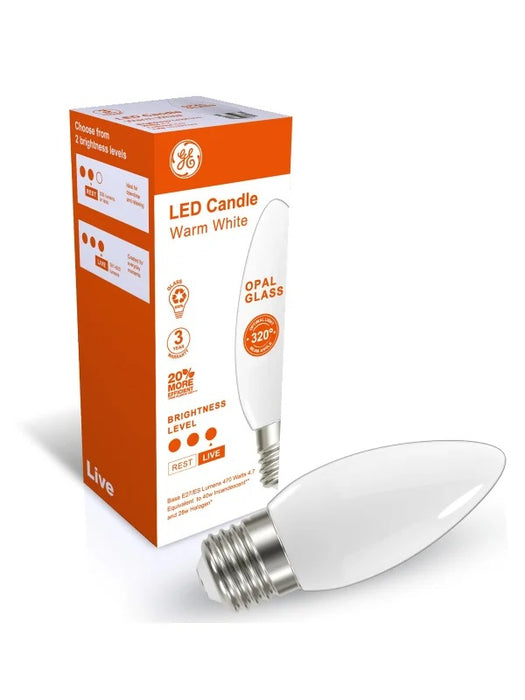 Lamp LED Candle 4.7W ES Opal 470lm WW