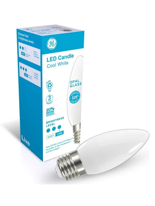 Lamp LED Candle 4.7W ES Opal 470lm CW