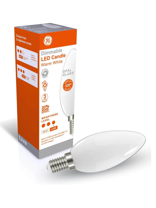Lamp LED Candle 4.8W SES Opal Dim 470lm WW