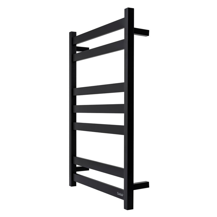 Heated Towel Rail Flat 7Bar Stainless Black