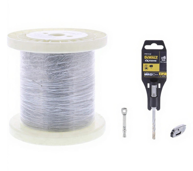 Catenary Wire Rope 2mm 100m 10 Fastcat Locks 30 Anchor Drill
