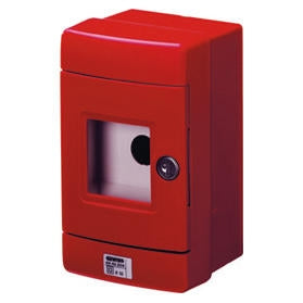 Enclosure Emergency IP55 4 Modue 22mm Hole Red