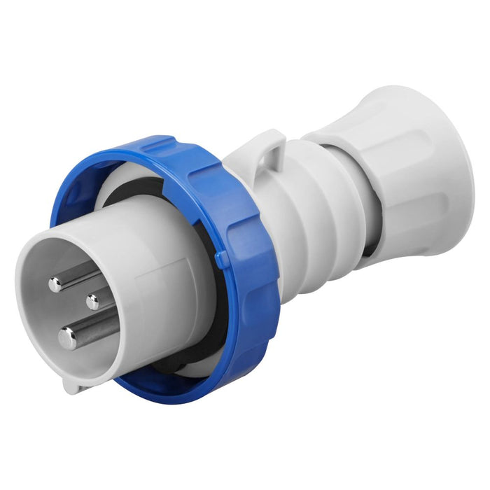 Plug Top 230V 16A 2P+E IP67 W/P HP Blue