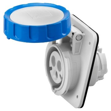 Socket Outlet 230V 16A 2P+E IP67 HP W/P Flush