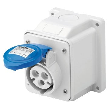 Socket Outlet 230V 32A 2P+E IP44 Surface