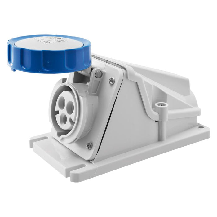 Socket Outlet 230V 16A 2P+E IP67 Surf 90Deg
