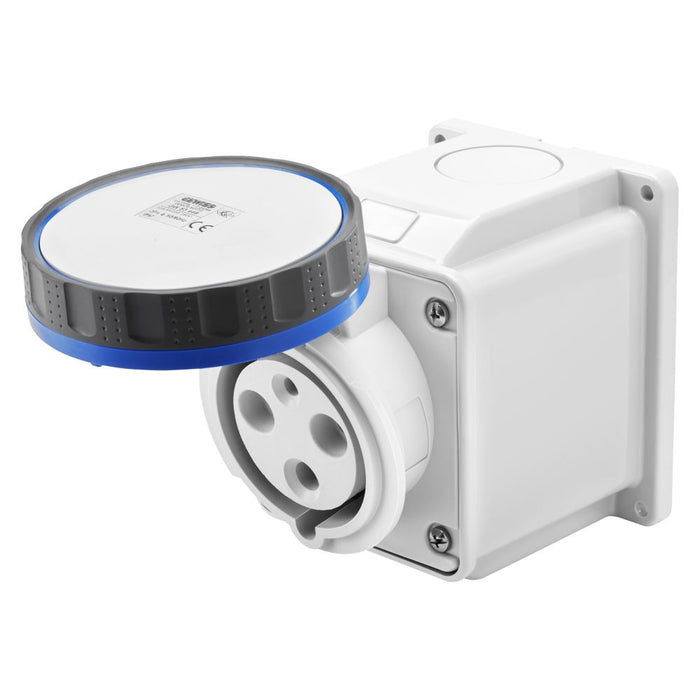 Socket Outlet 240V 63A 2P+E IP67 Surface