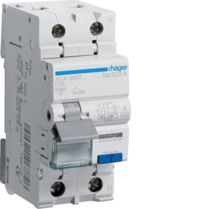 RCBO 1P+N 16A 10kA C-Curve 10mA Type A 2Mod