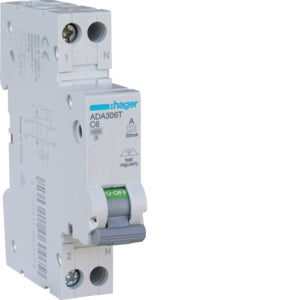 RCBO Single Mod 6A Type A 1P+N 4.5kA 30mA Residential