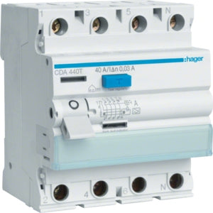 RCCB 4P 40A 30mA Type A 4Mod