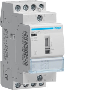 Contactor 4N/O 25A 230V Man O/R
