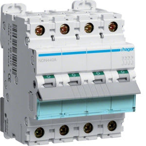 MCB 4P 40A 10kA D-Curve