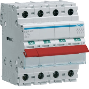 Main Switch 4P 100A Red Toggle