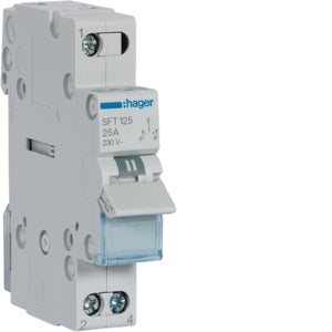 Changeover Switch with Centre Off 1P 25A