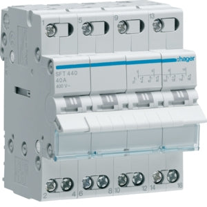 Changeover Switch with Centre Off 4P 40A