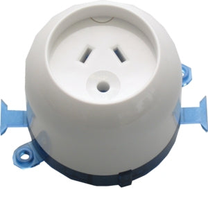 Surface Socket Single 10A Rnd E Pin