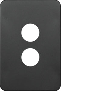 Silhouette Cover Plate LP 2 Gang Vert Matt Black