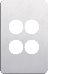 Silhouette Cover Plate LP 4 Gang Vert Aluminium