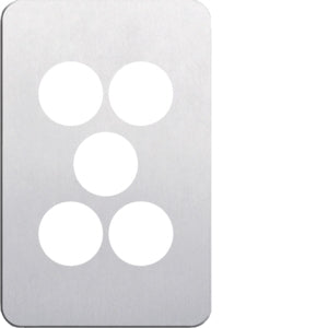 Silhouette Cover Plate LP 5 Gang Vert Aluminium