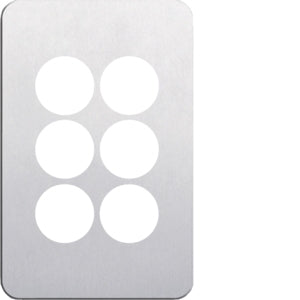 Silhouette Cover Plate LP 6 Gang Vert Aluminium
