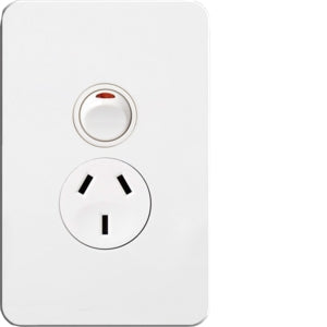 Silhouette Sw Socket Sgl 10A Vertical Shuttered