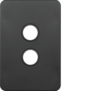 Silhouette Grid & Cover Only 2 Gang Matt Black