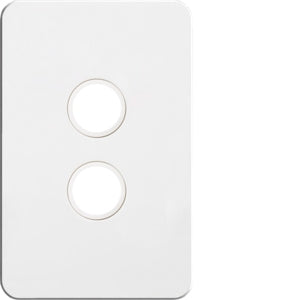 Silhouette Grid & Cover Only 2 Gang White