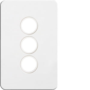Silhouette Grid & Cover Only 3 Gang White