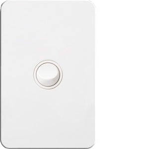 Silhouette Switch 1 Gang Vertical 16AX White