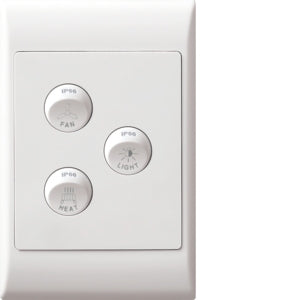 Premiere Switch 3G IP66 Vert 10A Marked Light/Fan/Heat