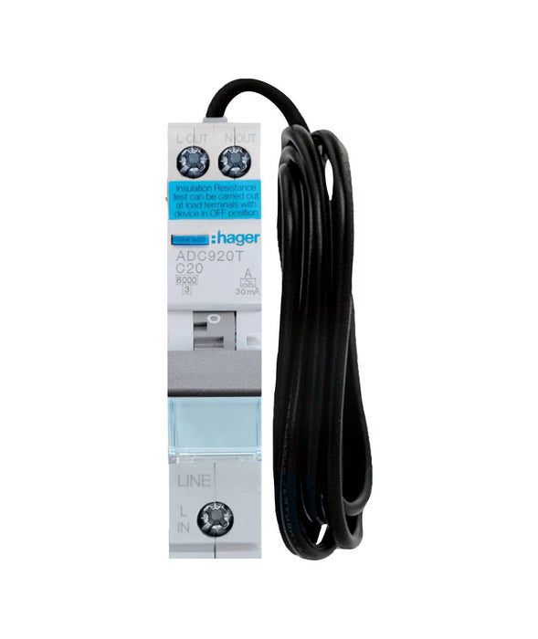 RCBO Single Mod 10A Type A 1P 6kA 30mA C-Curve