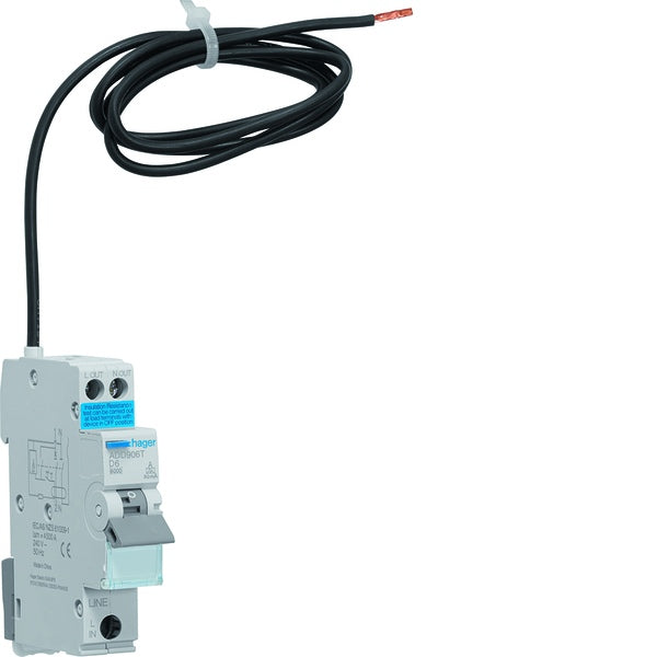 RCBO 1P+N 6A 6kA D-Curve 30ma Type A 1Mod