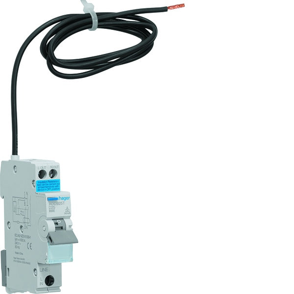RCBO 1P+N 25A 6kA D-Curve 30ma Type A 1Mod