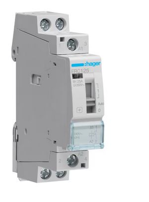 Contactor 1N/O 25A 230V Man O/R
