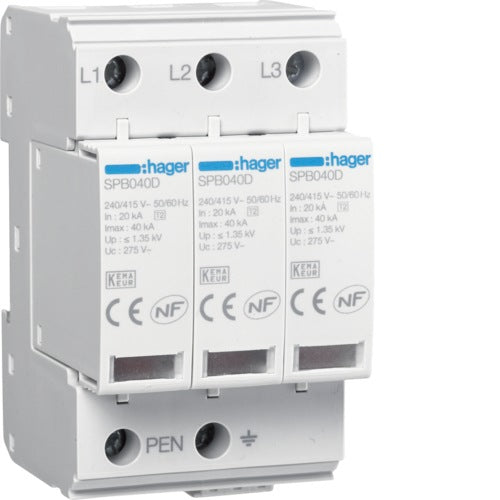 Surge Medium 3P T2 TNC 40kA Remote contact