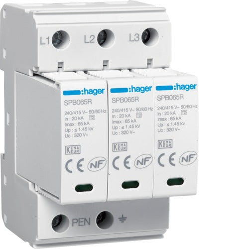Surge Coarse 3P T1/T2 TNC 65kA Remote contact