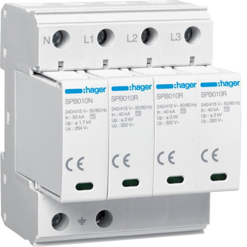 Surge Very Coarse 4P T2 TNS/TT 100kA Remote contact