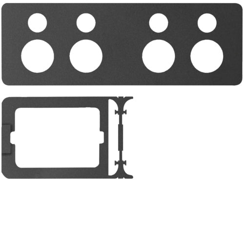 Allure Socket Kit 4Gang Matt Black