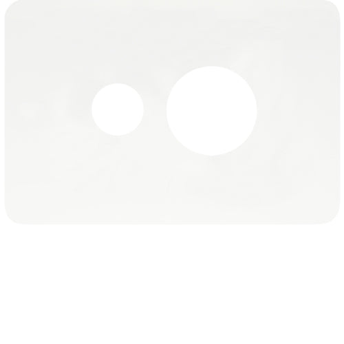 Allure Switched Socket Cover Plate Horiz 1Gang Gloss White