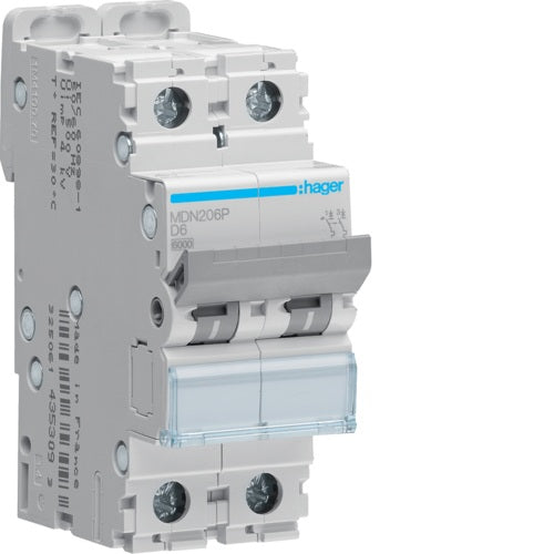 MCB 2P 32A 6kA 2mod D-Curve Residential