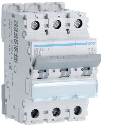 MCB 3P 6A 10kA D-Curve