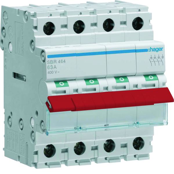Main Switch 4P 63A Red Toggle